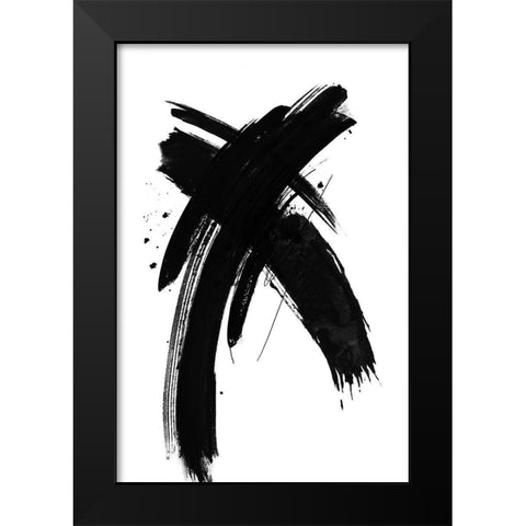 Black Wash I Black Modern Wood Framed Art Print by Pinto, Patricia