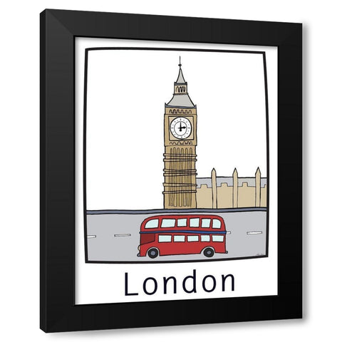 Travel the World III Black Modern Wood Framed Art Print by Edwins, Hugo