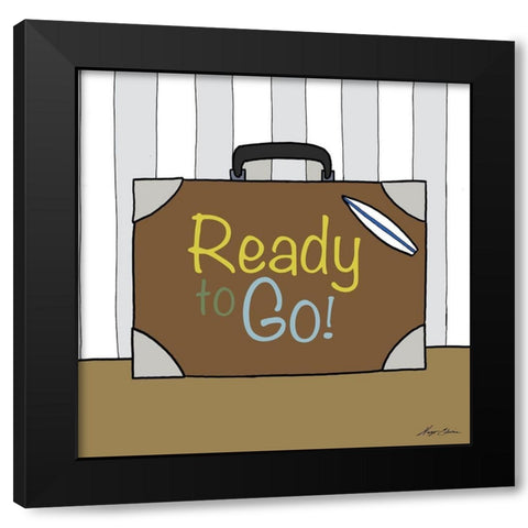 Ready To Go! Black Modern Wood Framed Art Print with Double Matting by Edwins, Hugo