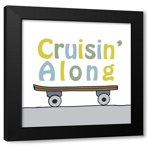 Cruisin Along Black Modern Wood Framed Art Print with Double Matting by Edwins, Hugo