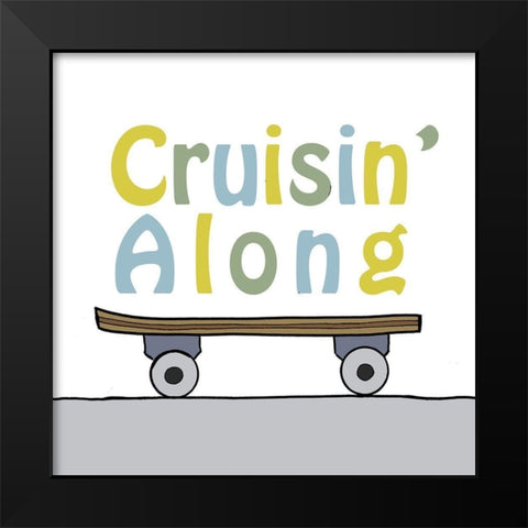 Cruisin Along Black Modern Wood Framed Art Print by Edwins, Hugo