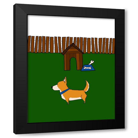 Another Doggy Dog Day I Black Modern Wood Framed Art Print by Edwins, Hugo