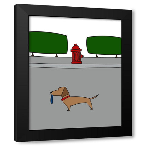 Another Doggy Dog Day IV Black Modern Wood Framed Art Print with Double Matting by Edwins, Hugo