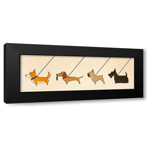 A Dog Break Black Modern Wood Framed Art Print by Edwins, Hugo
