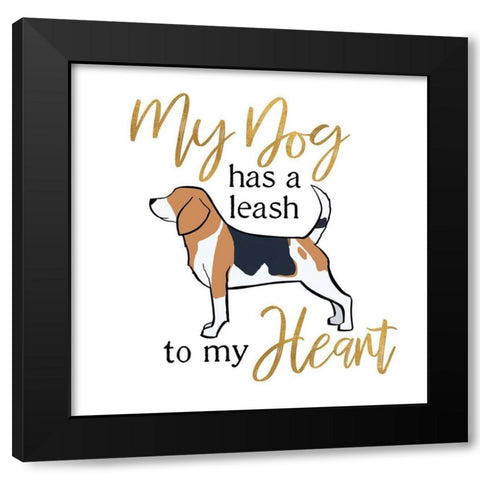 Puppy Positive I Black Modern Wood Framed Art Print by Edwins, Hugo