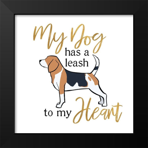 Puppy Positive I Black Modern Wood Framed Art Print by Edwins, Hugo