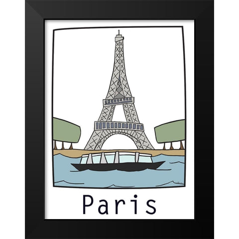 Travel the World I Black Modern Wood Framed Art Print by Edwins, Hugo
