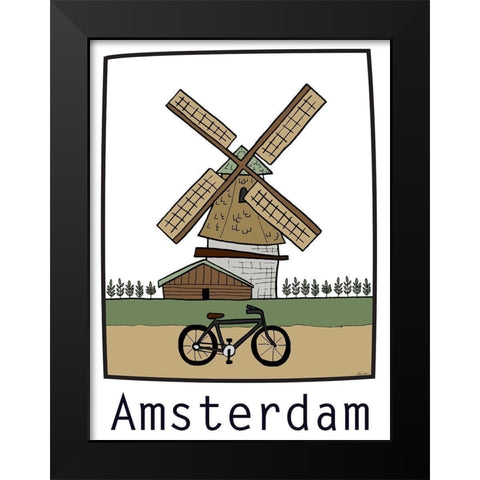 Travel the World IV Black Modern Wood Framed Art Print by Edwins, Hugo