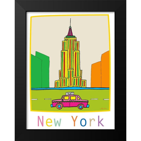 New York II Black Modern Wood Framed Art Print by Edwins, Hugo
