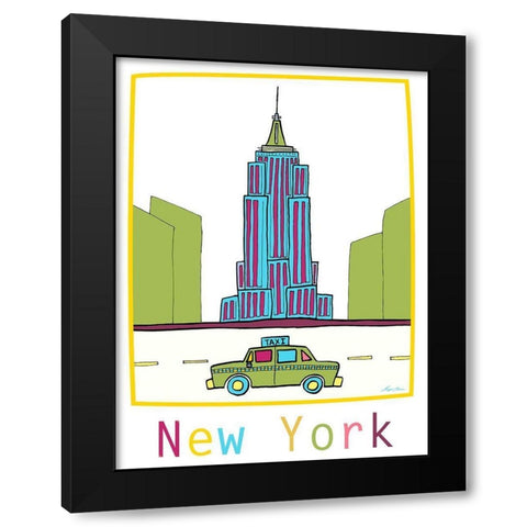 New York III Black Modern Wood Framed Art Print by Edwins, Hugo