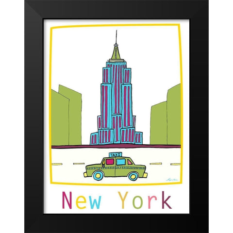 New York III Black Modern Wood Framed Art Print by Edwins, Hugo