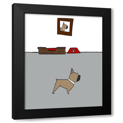 Another Doggy Dog Day III Black Modern Wood Framed Art Print by Edwins, Hugo