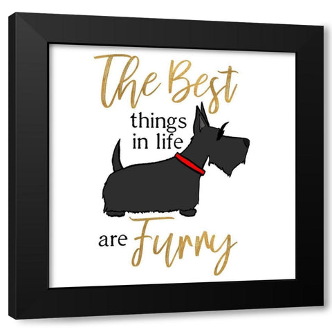 Puppy Positive IV Black Modern Wood Framed Art Print by Edwins, Hugo