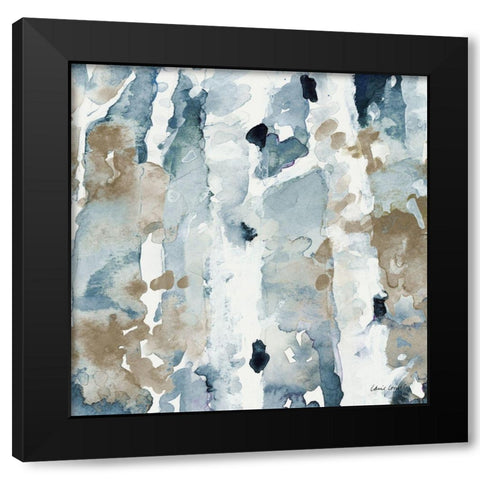 Blue Upon the Hill Square II Black Modern Wood Framed Art Print with Double Matting by Loreth, Lanie