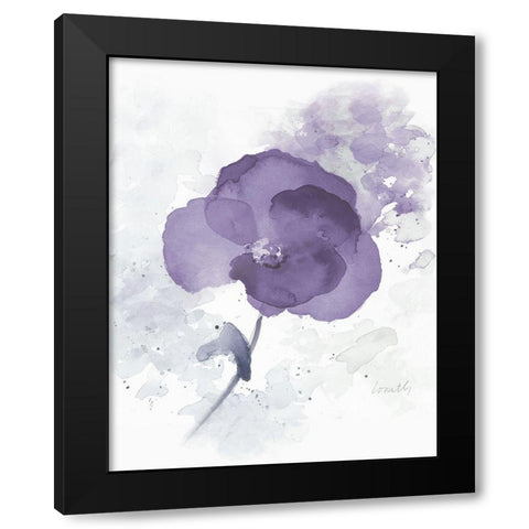 Translucent Mauve Poppy I Black Modern Wood Framed Art Print by Loreth, Lanie