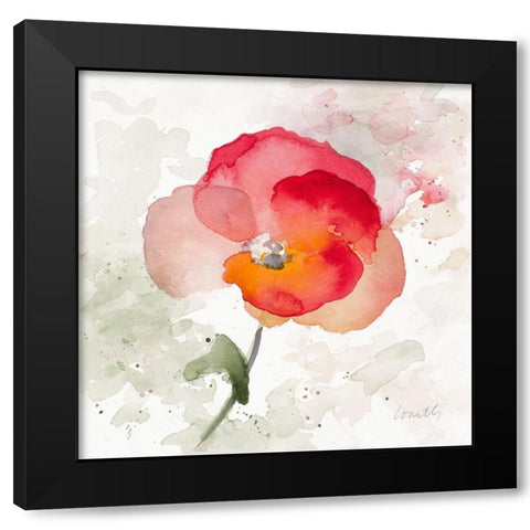 Translucent Poppy I Black Modern Wood Framed Art Print by Loreth, Lanie