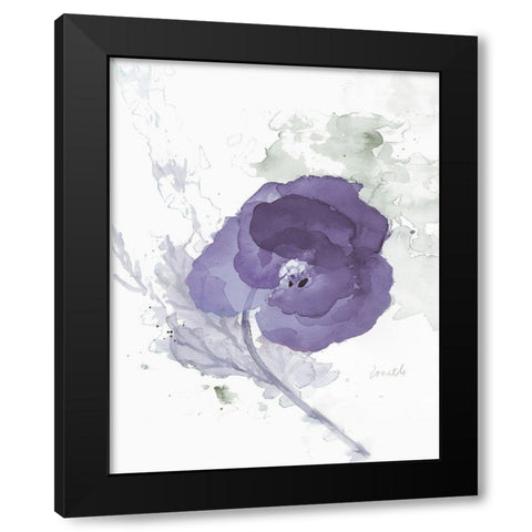 Translucent Mauve Poppy II Black Modern Wood Framed Art Print by Loreth, Lanie