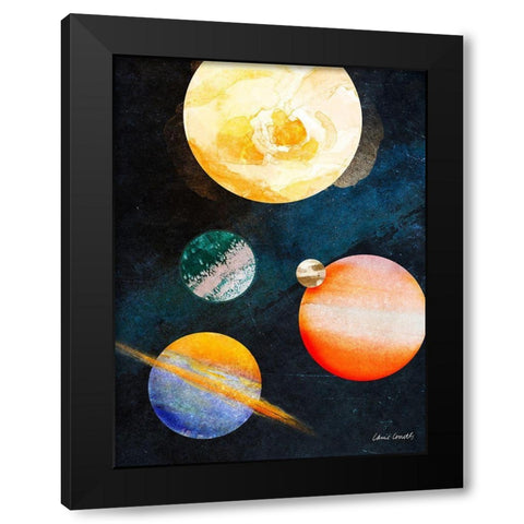 Outer Space Black Modern Wood Framed Art Print by Loreth, Lanie