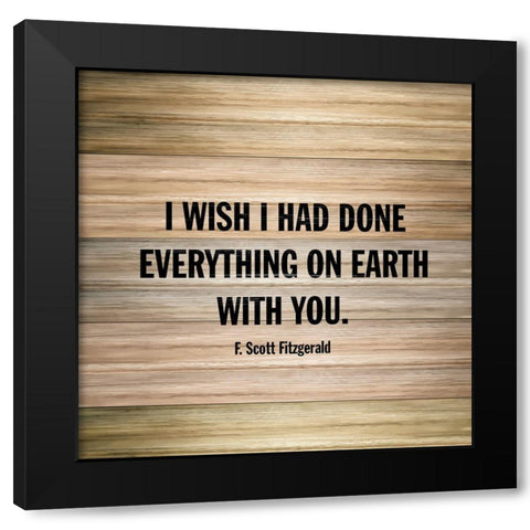 Wishes on Wood Black Modern Wood Framed Art Print by SD Graphics Studio