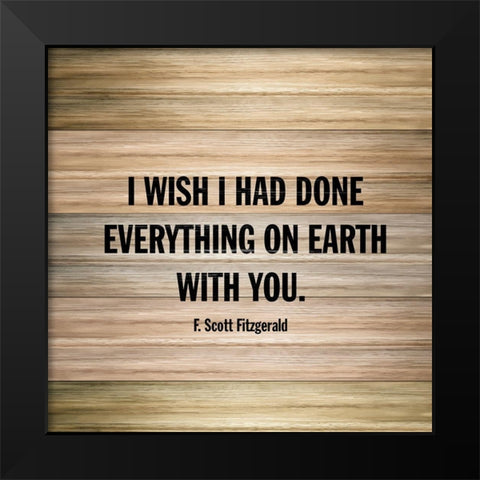 Wishes on Wood Black Modern Wood Framed Art Print by SD Graphics Studio