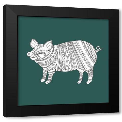Ornate Farm III Black Modern Wood Framed Art Print by Metz, Andi