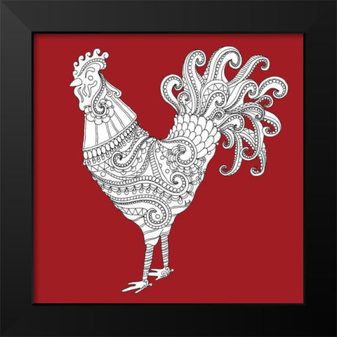 Ornate Farm II Black Modern Wood Framed Art Print by Metz, Andi