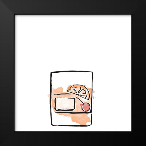 Drinks I Black Modern Wood Framed Art Print by SD Graphics Studio