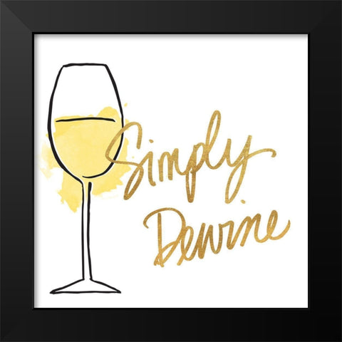 Simply Dewine Black Modern Wood Framed Art Print by SD Graphics Studio