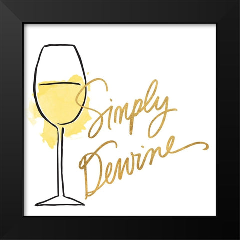Simply Divine Black Modern Wood Framed Art Print by SD Graphics Studio