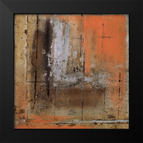 Coral On Silver I Black Modern Wood Framed Art Print by Pinto, Patricia