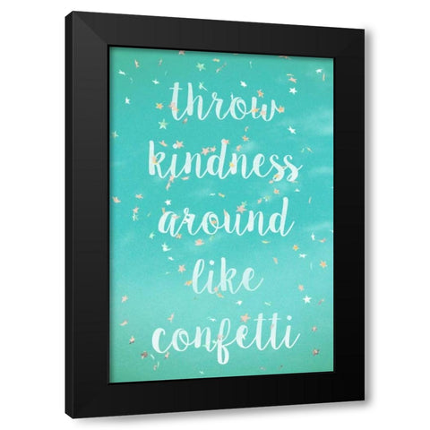 Like Confetti Black Modern Wood Framed Art Print by Peck, Gail
