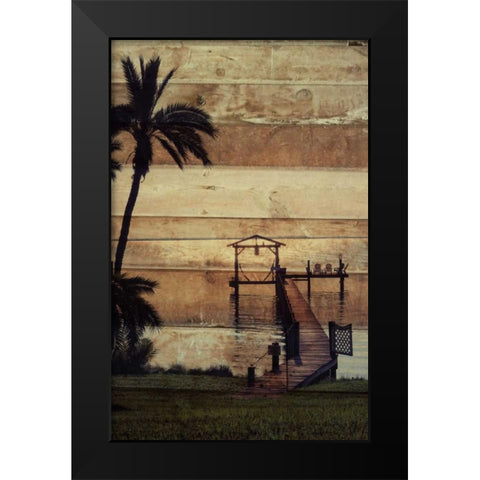 Dockside Wood Black Modern Wood Framed Art Print by Peck, Gail