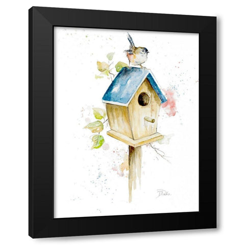 Bird House I Black Modern Wood Framed Art Print by Pinto, Patricia