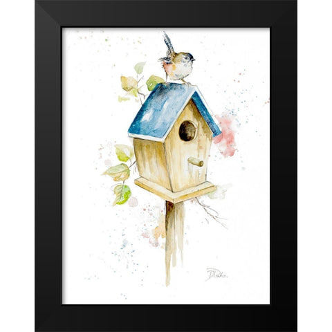 Bird House I Black Modern Wood Framed Art Print by Pinto, Patricia