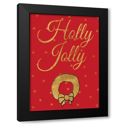 Red Christmas II Black Modern Wood Framed Art Print by Studio, Sd Graphics