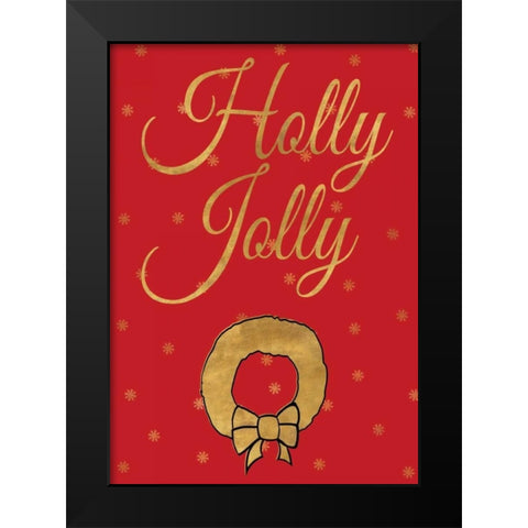 Red Christmas II Black Modern Wood Framed Art Print by Studio, Sd Graphics