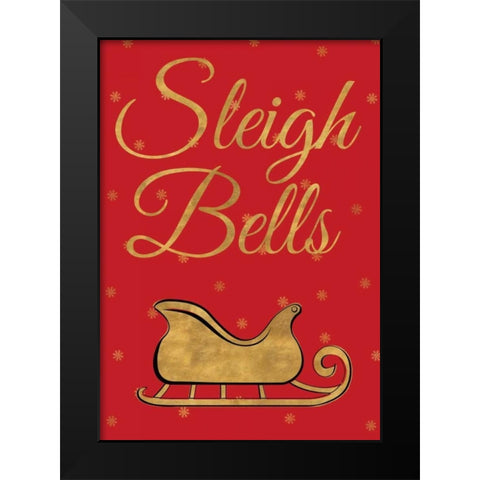 Red Christmas III Black Modern Wood Framed Art Print by Studio, Sd Graphics