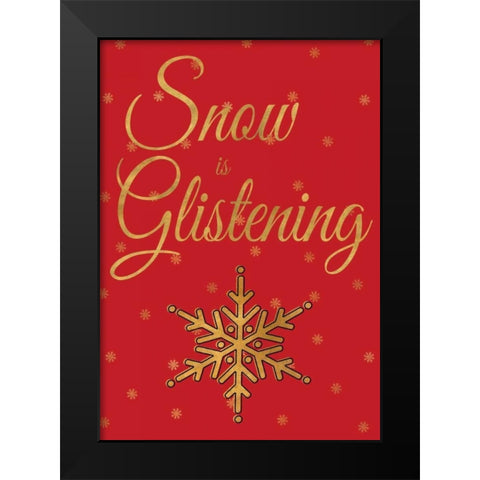 Red Christmas IV Black Modern Wood Framed Art Print by Studio, Sd Graphics