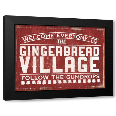 Holiday Wooden Signs II Black Modern Wood Framed Art Print by Studio, Sd Graphics