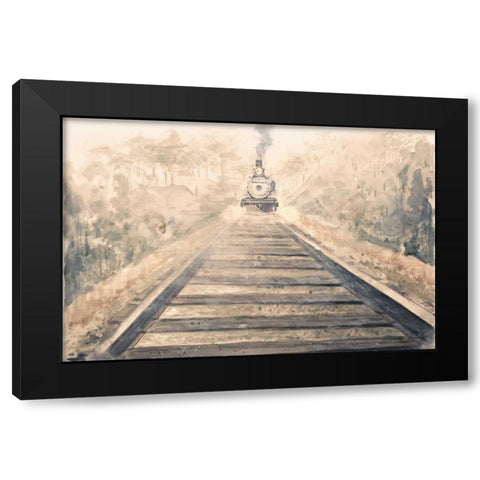 Railway Bound Black Modern Wood Framed Art Print with Double Matting by Pinto, Patricia