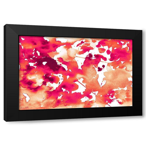 Splash of Pinks In Fall I Black Modern Wood Framed Art Print with Double Matting by Loreth, Lanie
