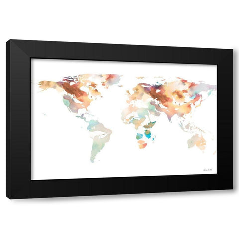 Spring Map II Black Modern Wood Framed Art Print by Loreth, Lanie