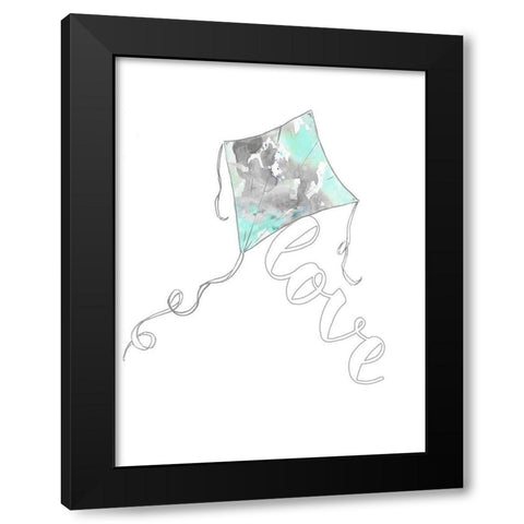 Watercolor Kite Black Modern Wood Framed Art Print by Loreth, Lanie
