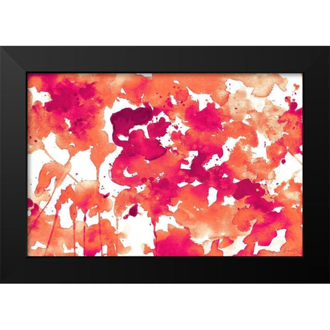 Splash of Pinks In Fall II Black Modern Wood Framed Art Print by Loreth, Lanie