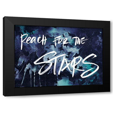 Reach For The Stars Black Modern Wood Framed Art Print by Loreth, Lanie