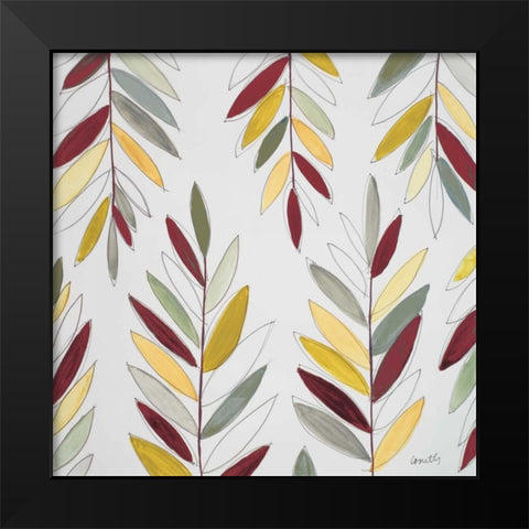 Kesa Leaves in Purple Black Modern Wood Framed Art Print by Loreth, Lanie