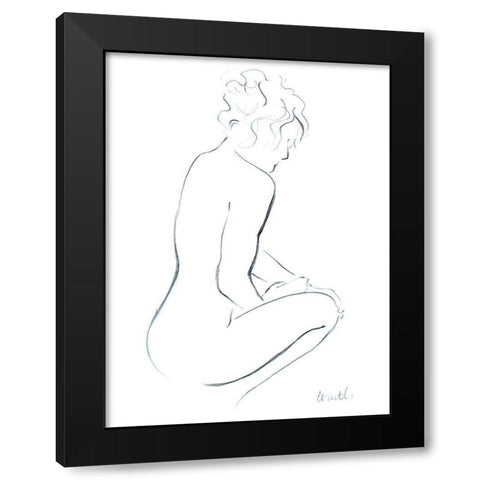 Contemplating Female I Black Modern Wood Framed Art Print by Loreth, Lanie