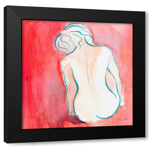 Female Watercolor Figure I Black Modern Wood Framed Art Print with Double Matting by Loreth, Lanie