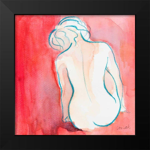 Female Watercolor Figure I Black Modern Wood Framed Art Print by Loreth, Lanie