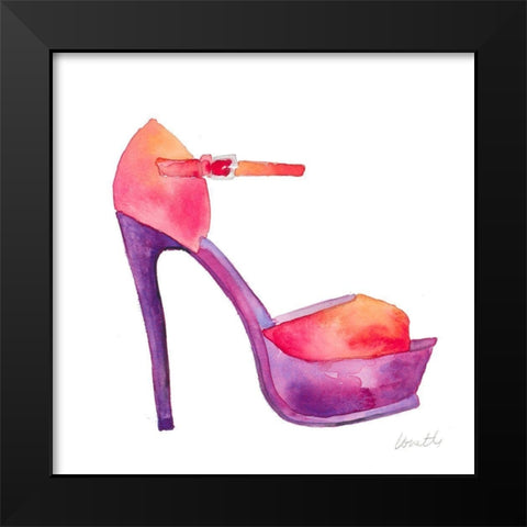 Club Stiletto Black Modern Wood Framed Art Print by Loreth, Lanie